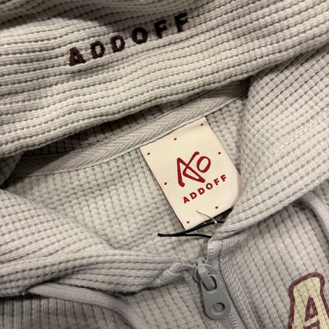 [S] 에드오프 ADD OFF 베어 그래픽 와플 후드 집업 C641 상품이미지5