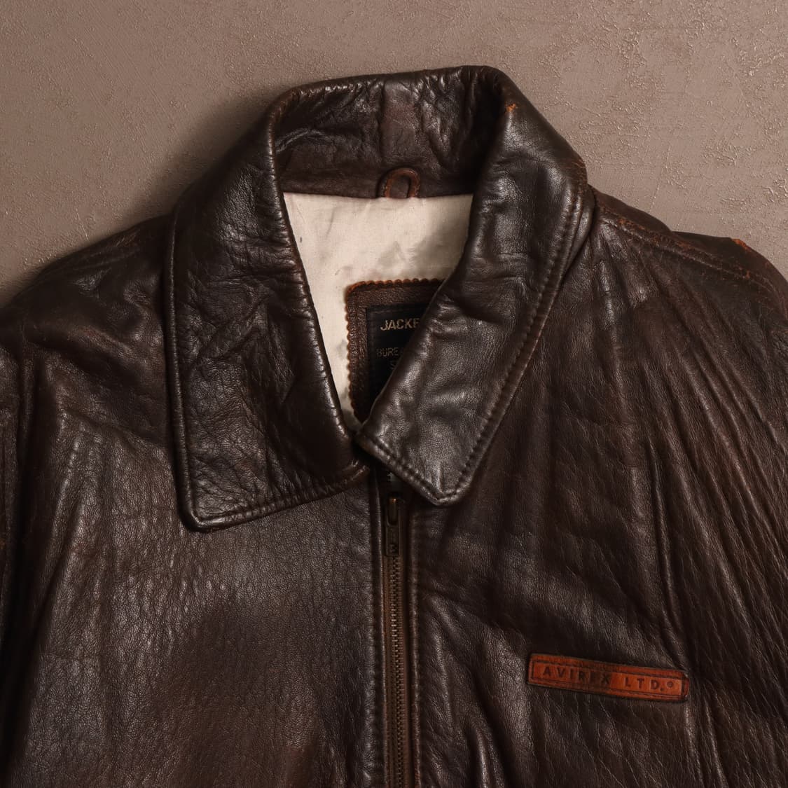 90'S 아비렉스 A2 복각 플라이트 레더자켓 A1647 상품이미지2