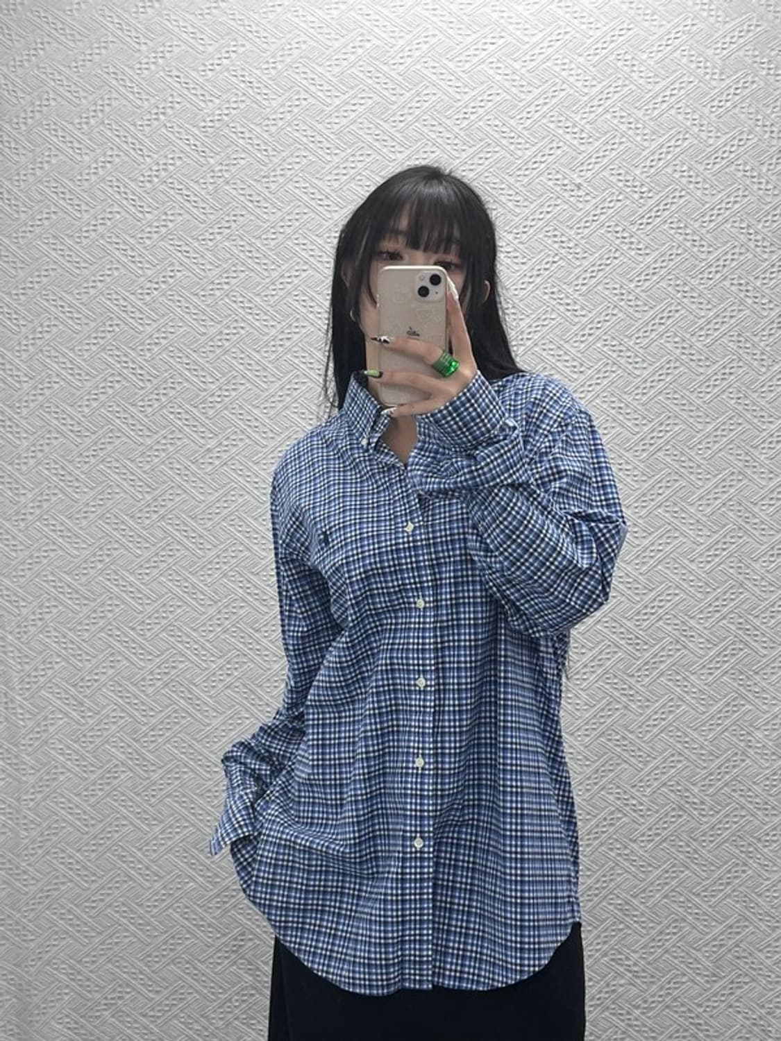 폴로 랄프로렌 모던캐주얼 오버핏 체크 셔츠 L C08665 상품이미지2