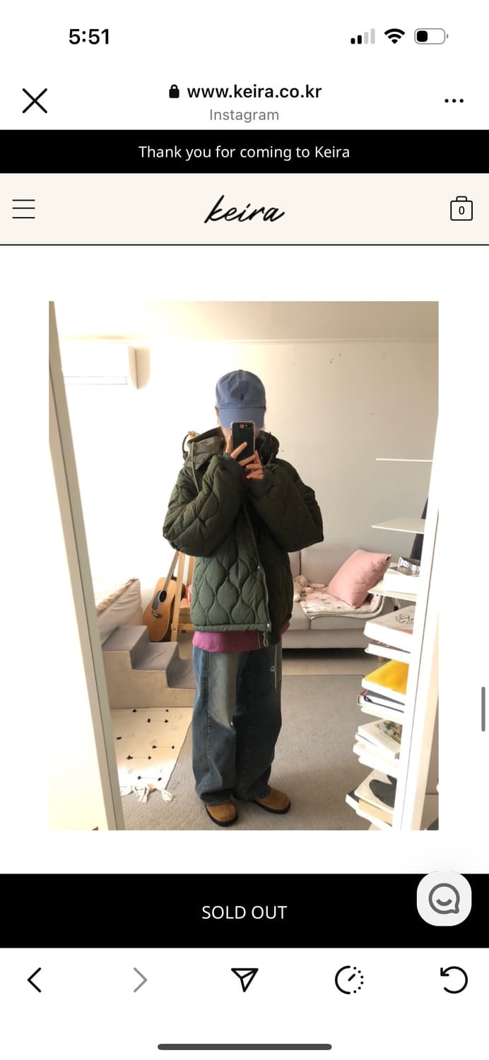 키이라 카키 리버시블 패딩 상품이미지4