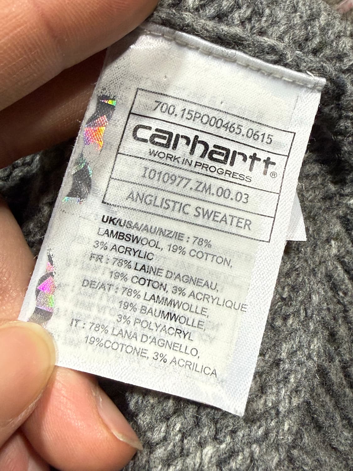 Carhartt 칼하트 WIP 앙글리스틱 스웨터 니트 상품이미지4