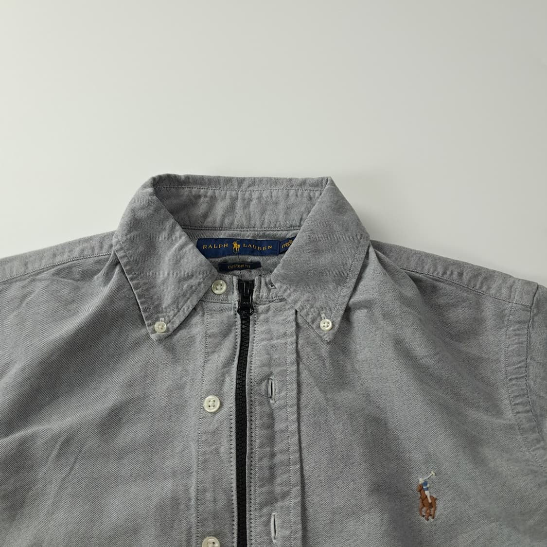 CK397 FREE 폴로 더스티 차콜그레이 크롭 셔츠 자켓 상품이미지2