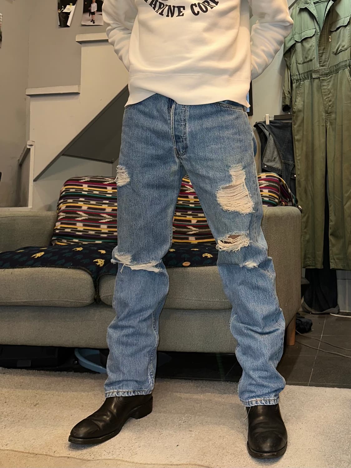 90’s Levi’s 501 552 Detroit denim pants 상품이미지2