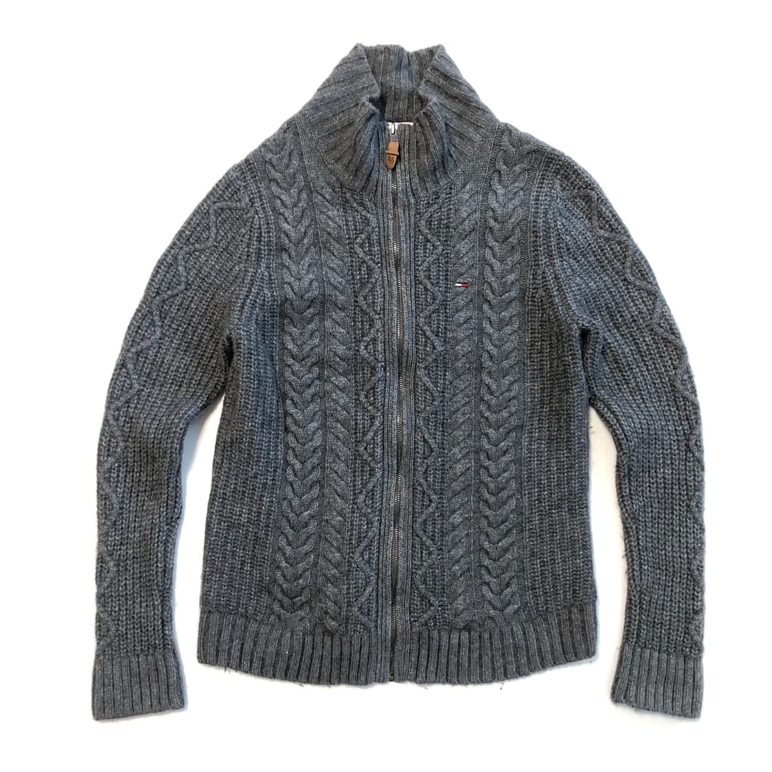 타미힐피거 꽈배기 집업 니트  상품이미지1