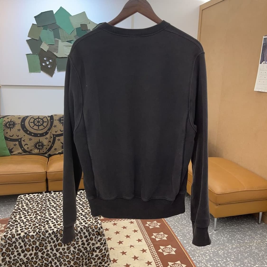 챔피온 모던 캐주얼 레트로 빅로고 기모 맨투맨 S C09393 상품이미지4