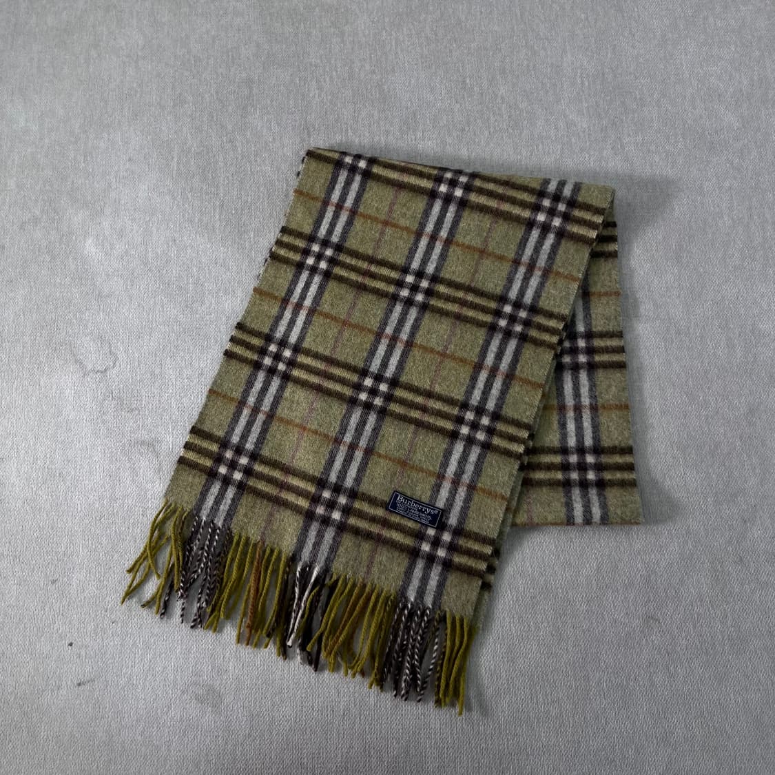 버버리 노바체크 램스울 그린 머플러 상품이미지1