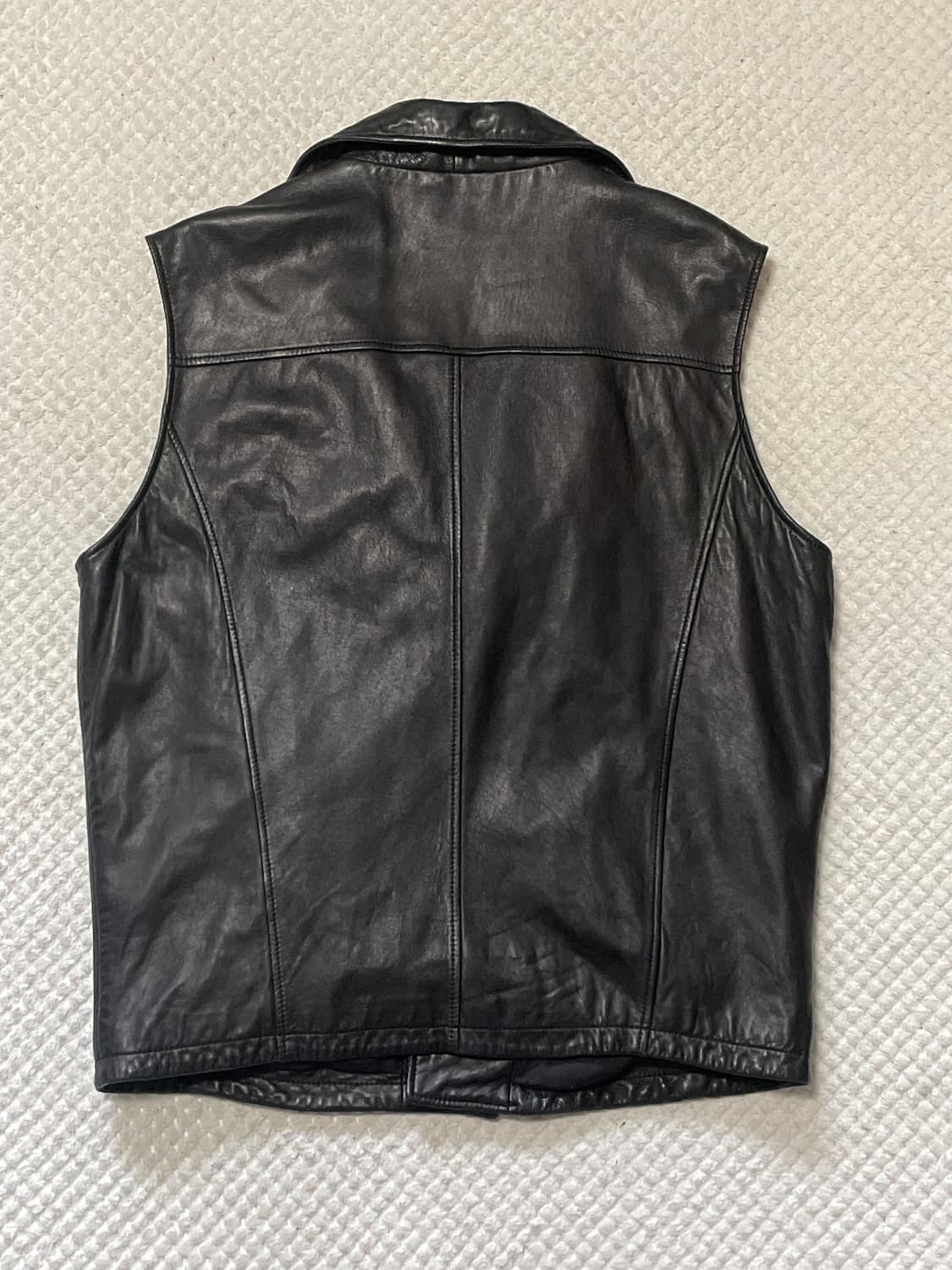 웨스턴 무드 램스킨 양가죽 레이어드 레더 베스트  상품이미지2