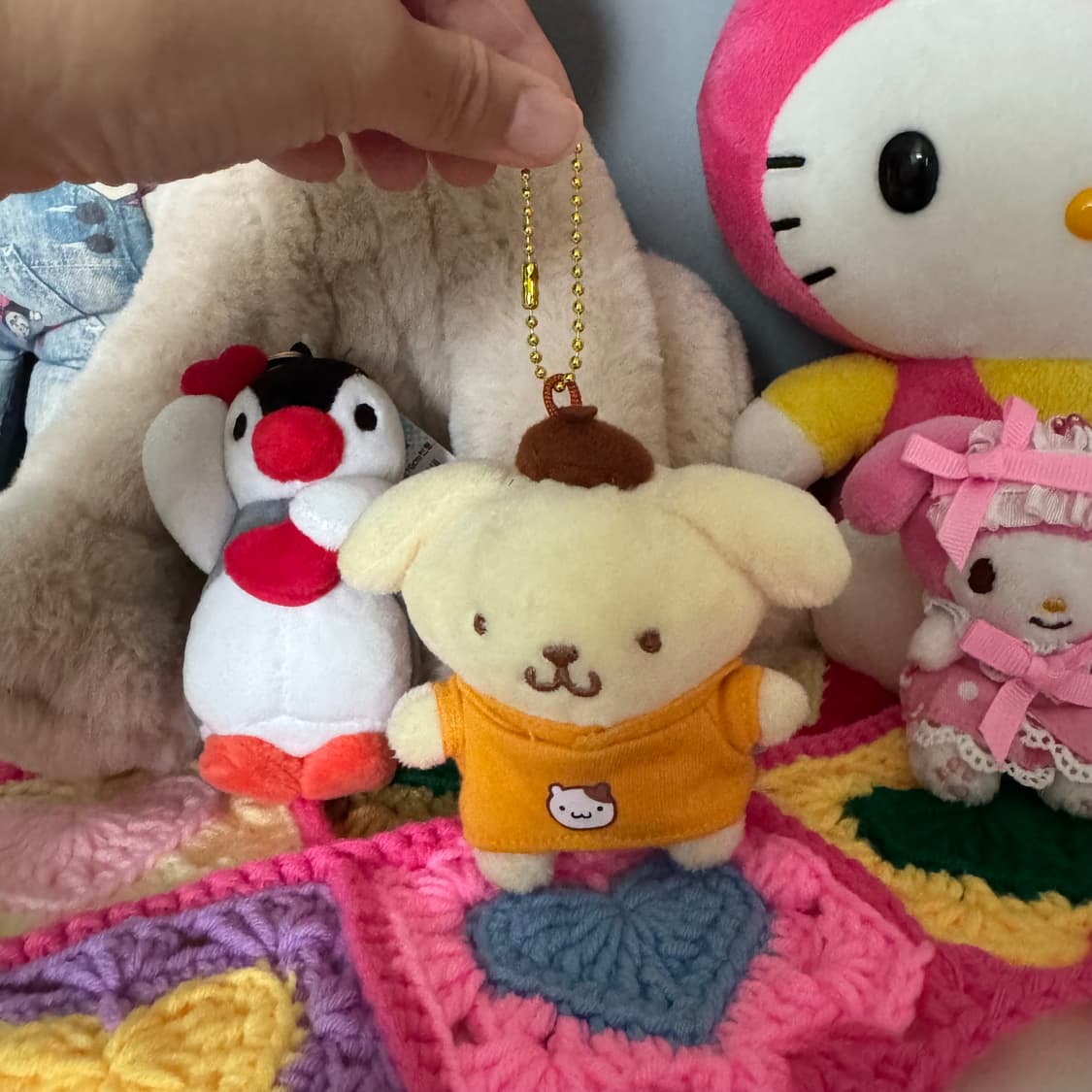 산리오 폼폼푸린 인형 키링 봉제인형 가방고리 상품이미지2