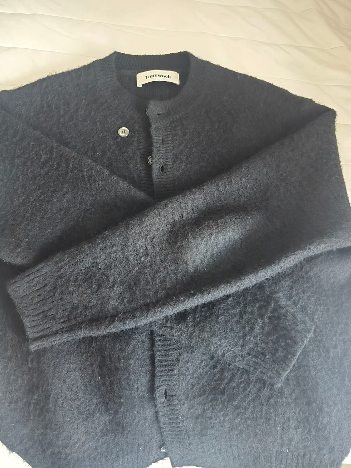 토니웩 알파카 가디건 블랙 XL 상품이미지1
