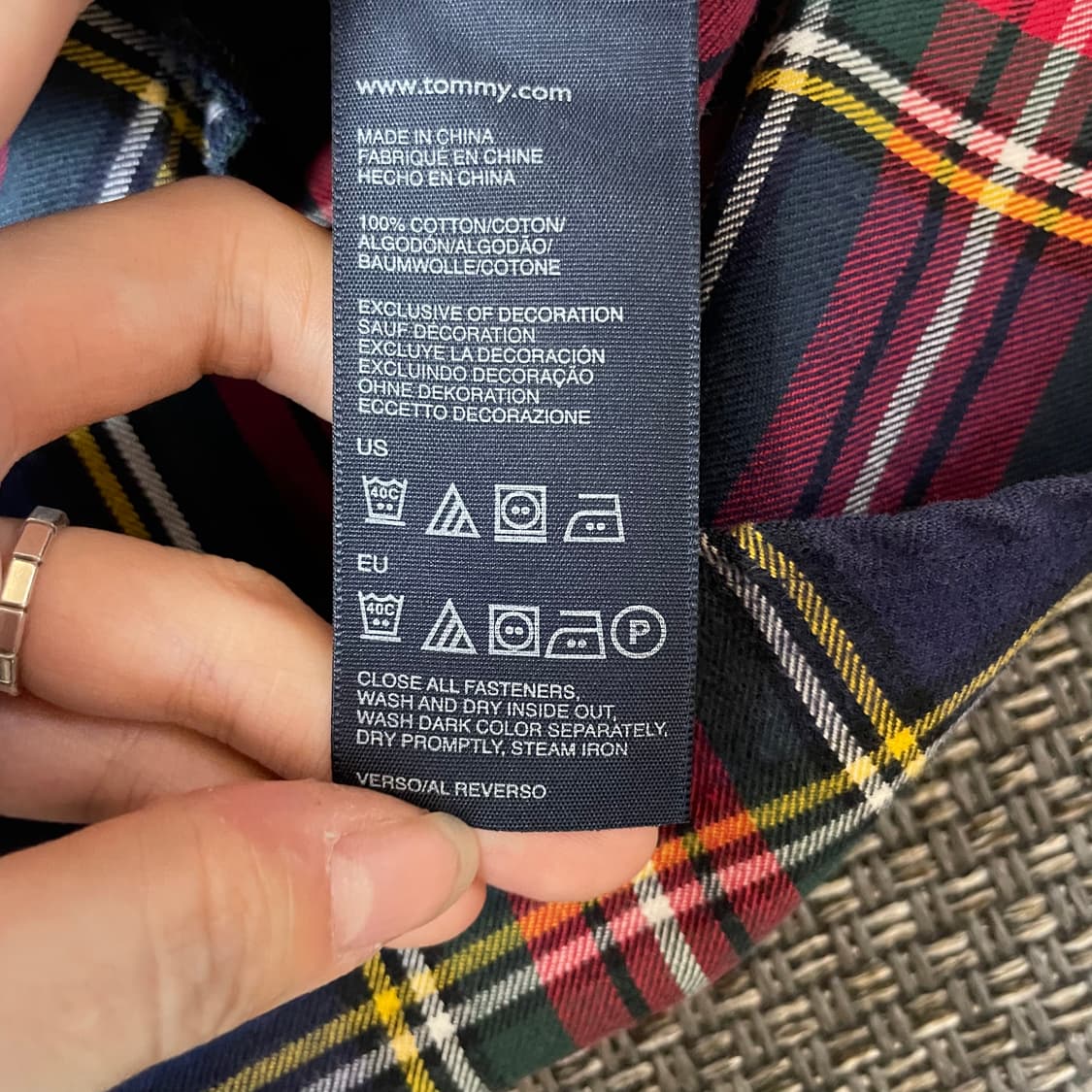 타미힐피거 투포켓 체크 롱셔츠 6 상품이미지7