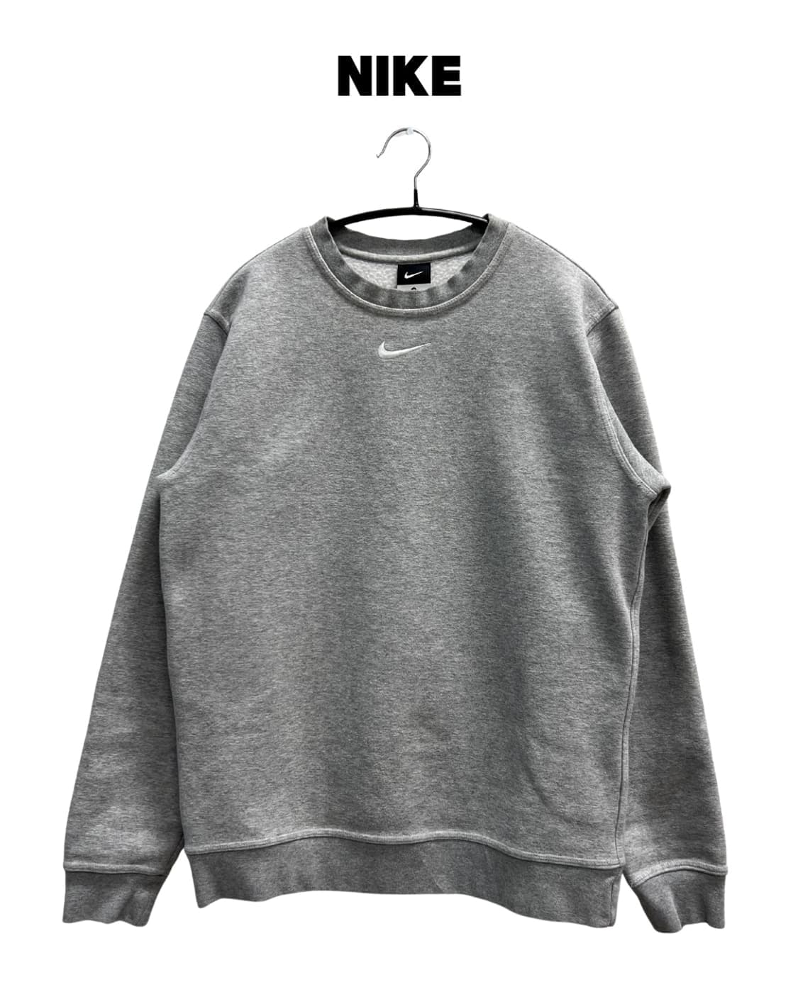 (S) 나이키 우먼스 스우시 맨투맨 그레이 상품이미지1