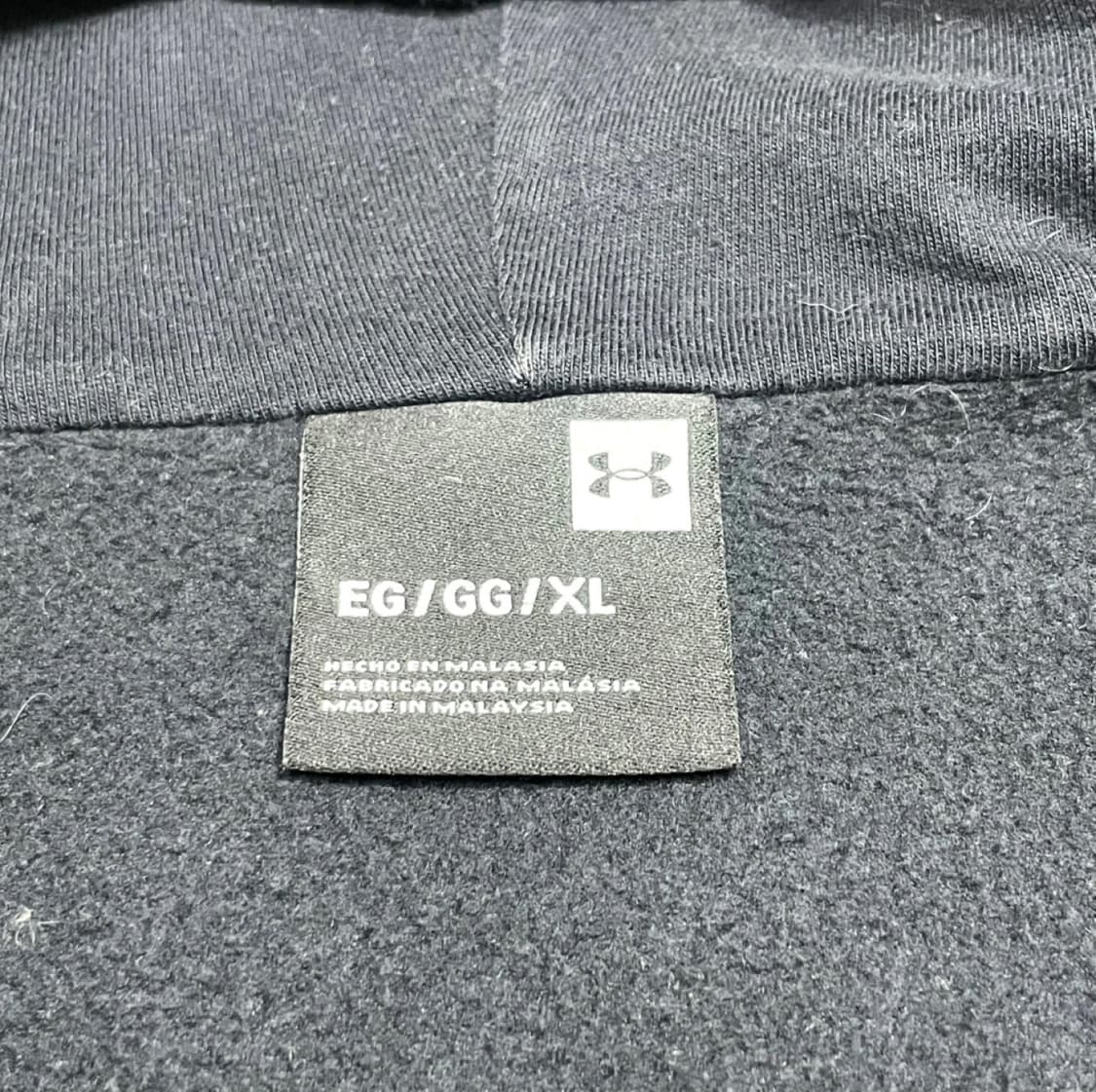 언더아머 블랙 기모 후드집업 남성XL 상품이미지5