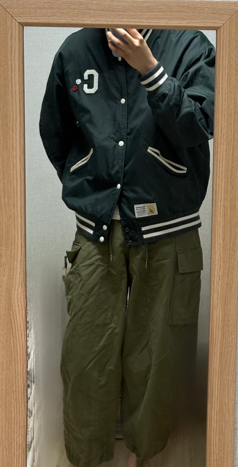 [S급] 봄코디완성🌸❗️커버낫 바시티 자켓 XL, 빅유니온 카고팬츠 M 상품이미지1