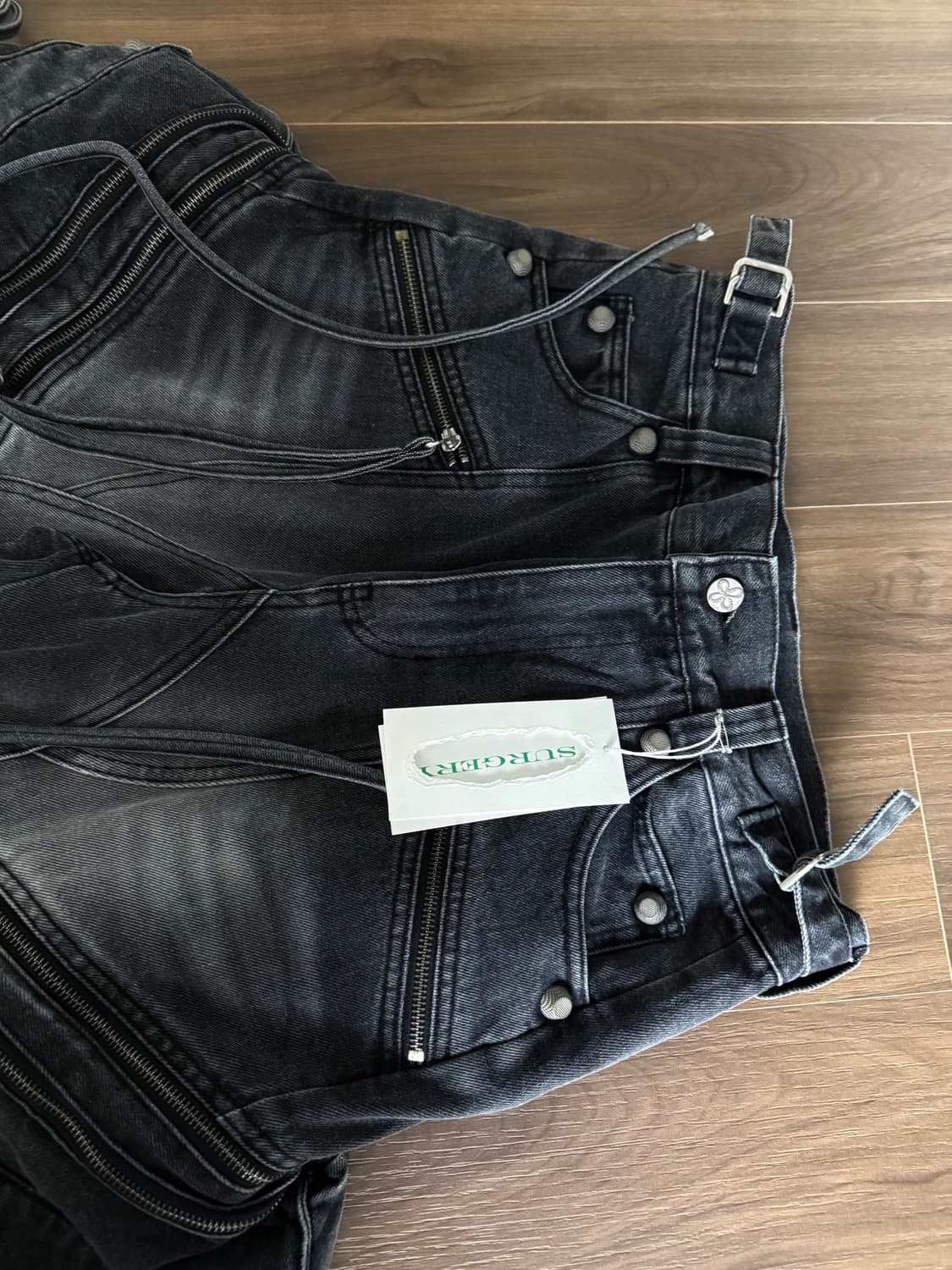 surgery oblique cargo jeans 'black denim 상품이미지5