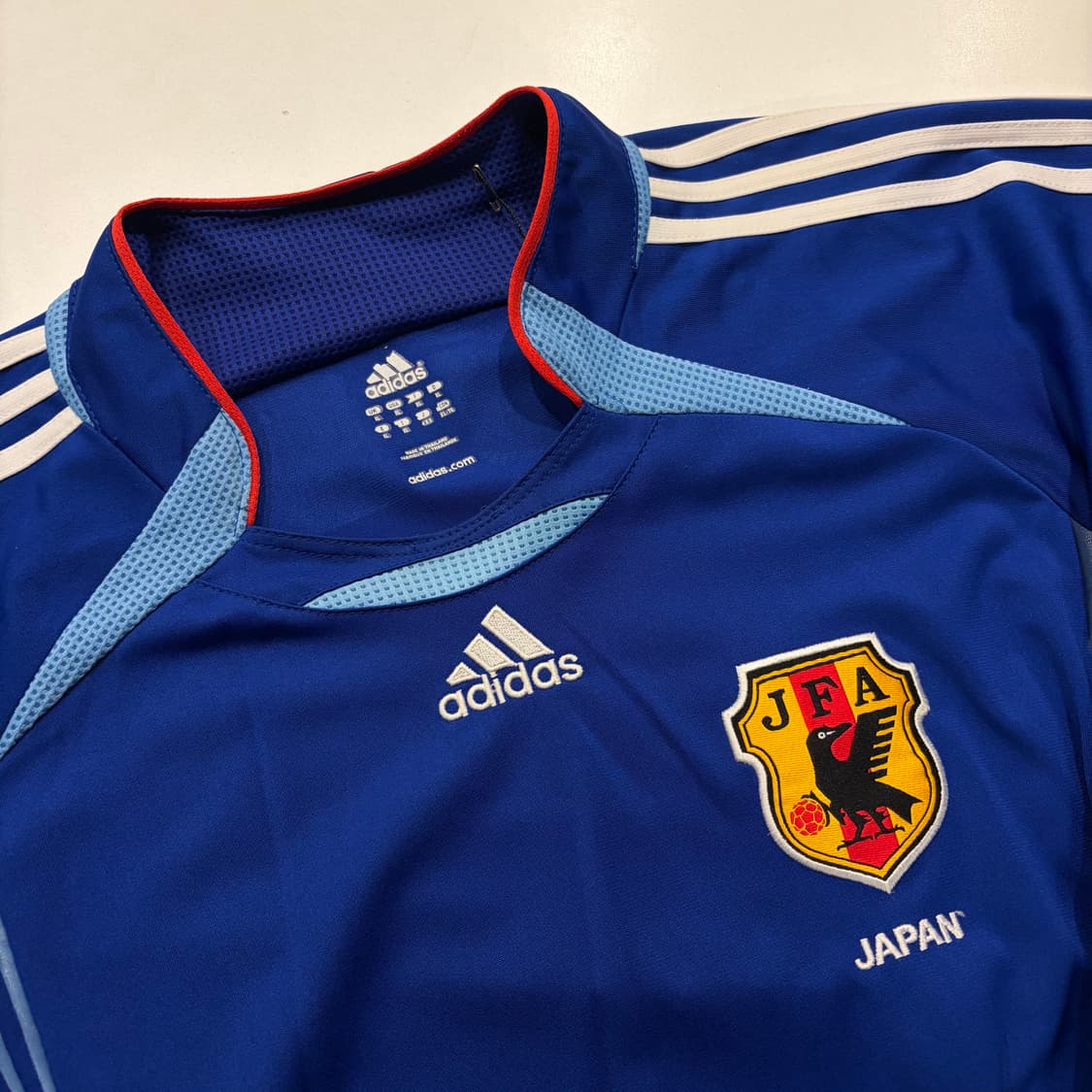 [XL] 아디다스 일본 축구 국가대표팀 유니폼 반팔 블루 D126 상품이미지3