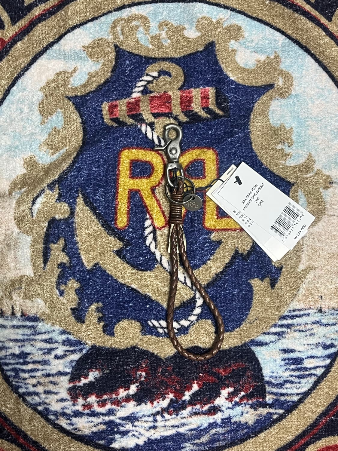 RRL 브레이디드 레더 키 포브 더블알엘 키링 상품이미지1
