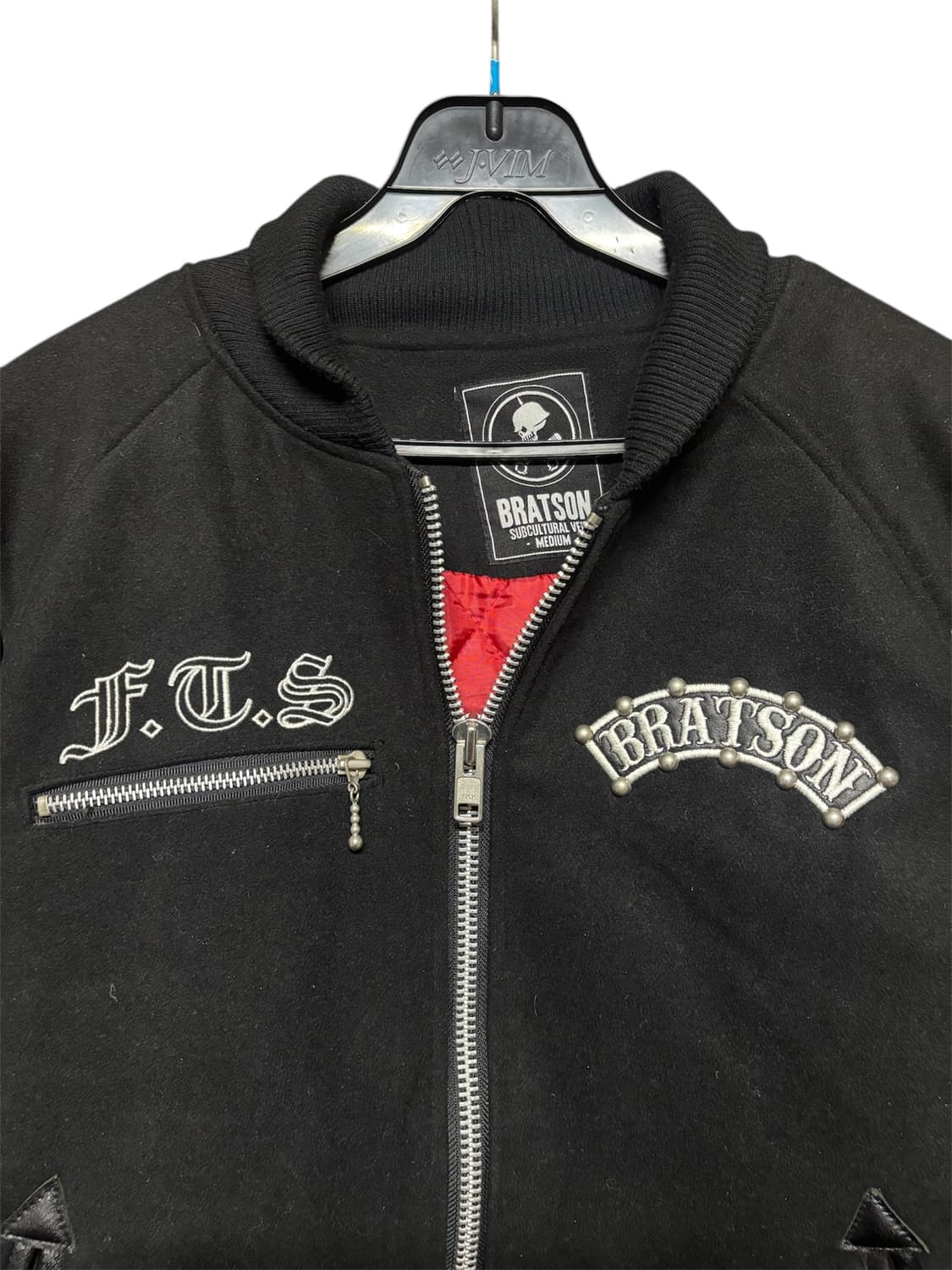 [BRATSON] 14FW 브랫슨 스컬 빅 패치 블랙 스타디움 자켓 M 상품이미지3