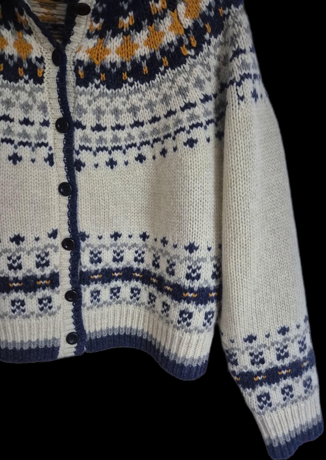 유라고 자카드 후드 가디건 (아이보리) 상품이미지3