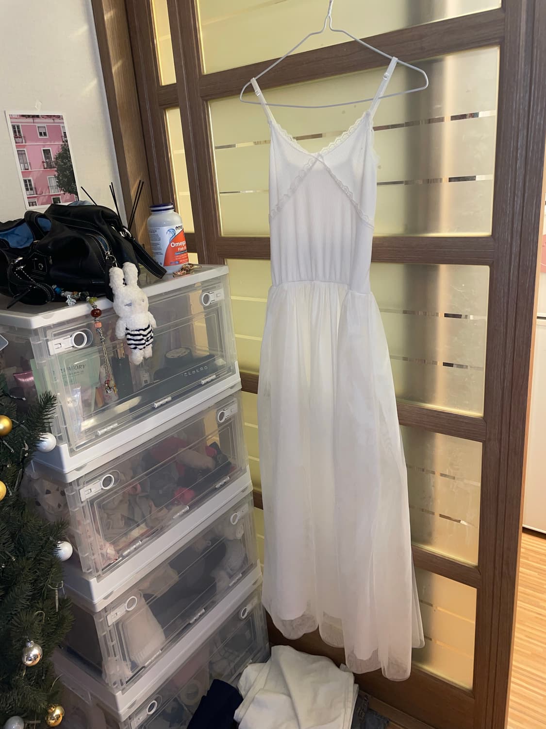 발레코어 골지 맥시 원피스 상품이미지1