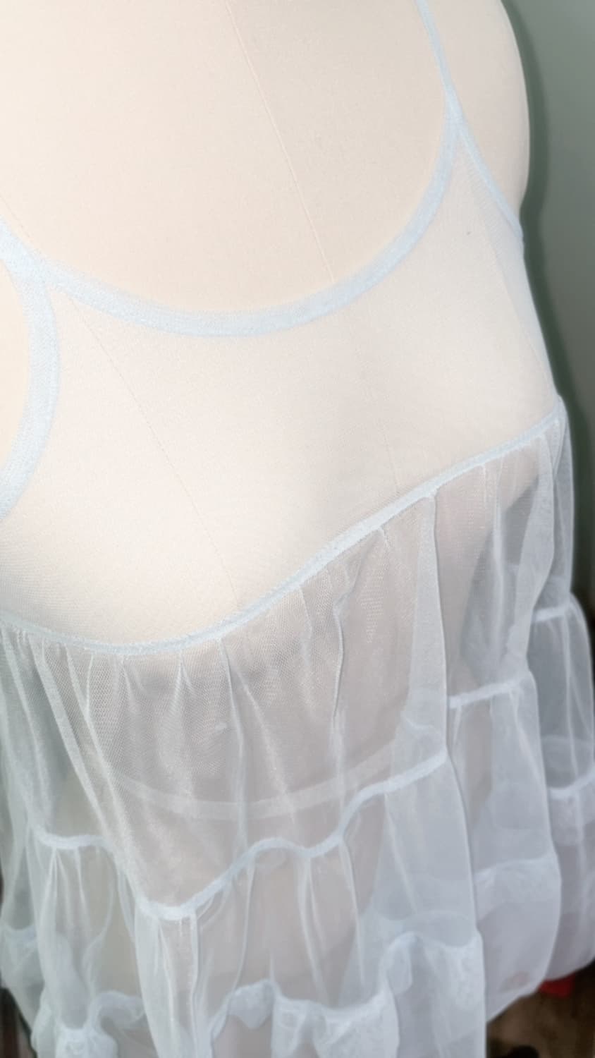 소라 시스루 캉캉 레이어드 슬립 원피스 일본 빈티지 상품이미지2