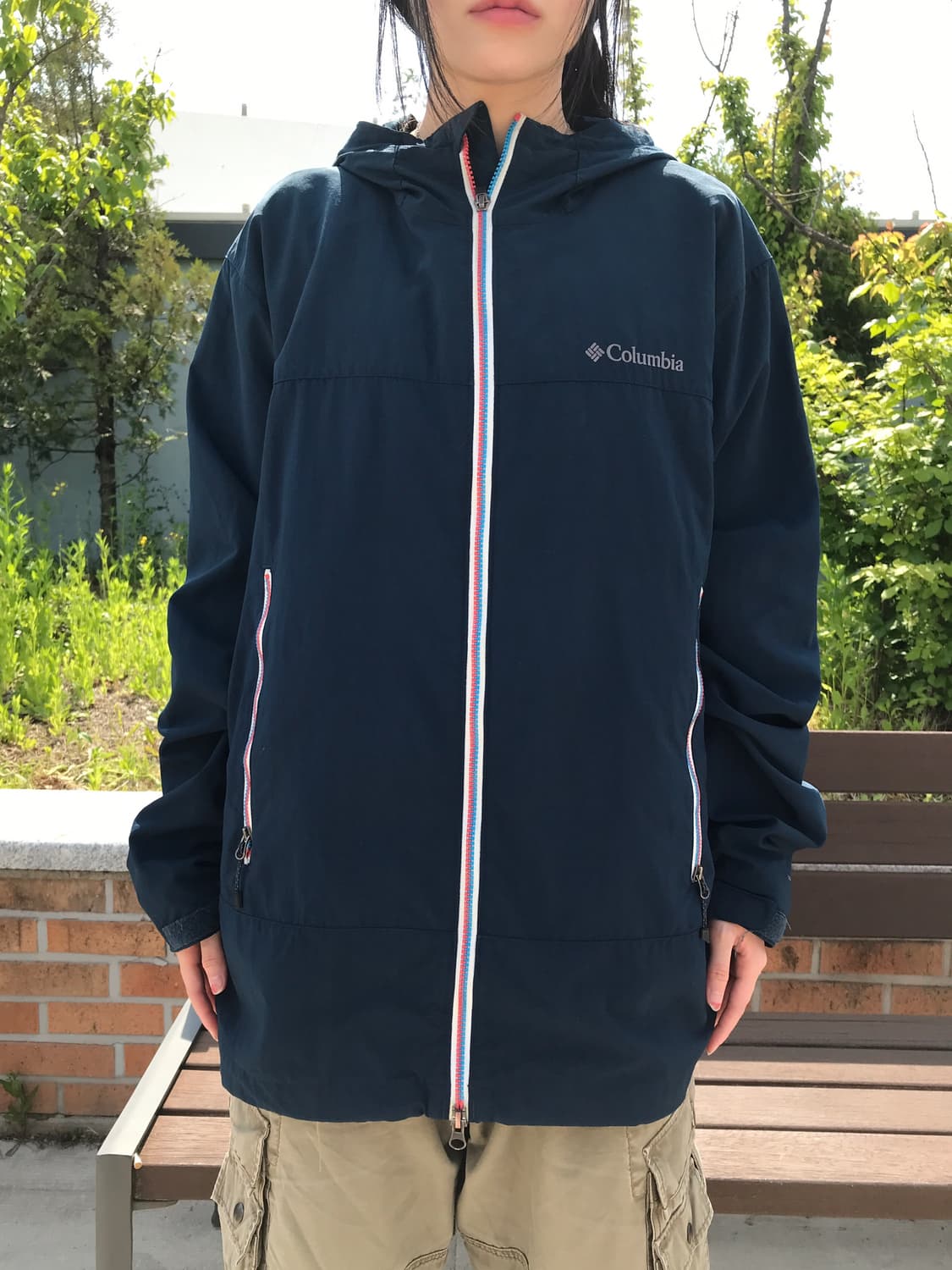 Columbia Navy Hooded Windbreaker 상품이미지2