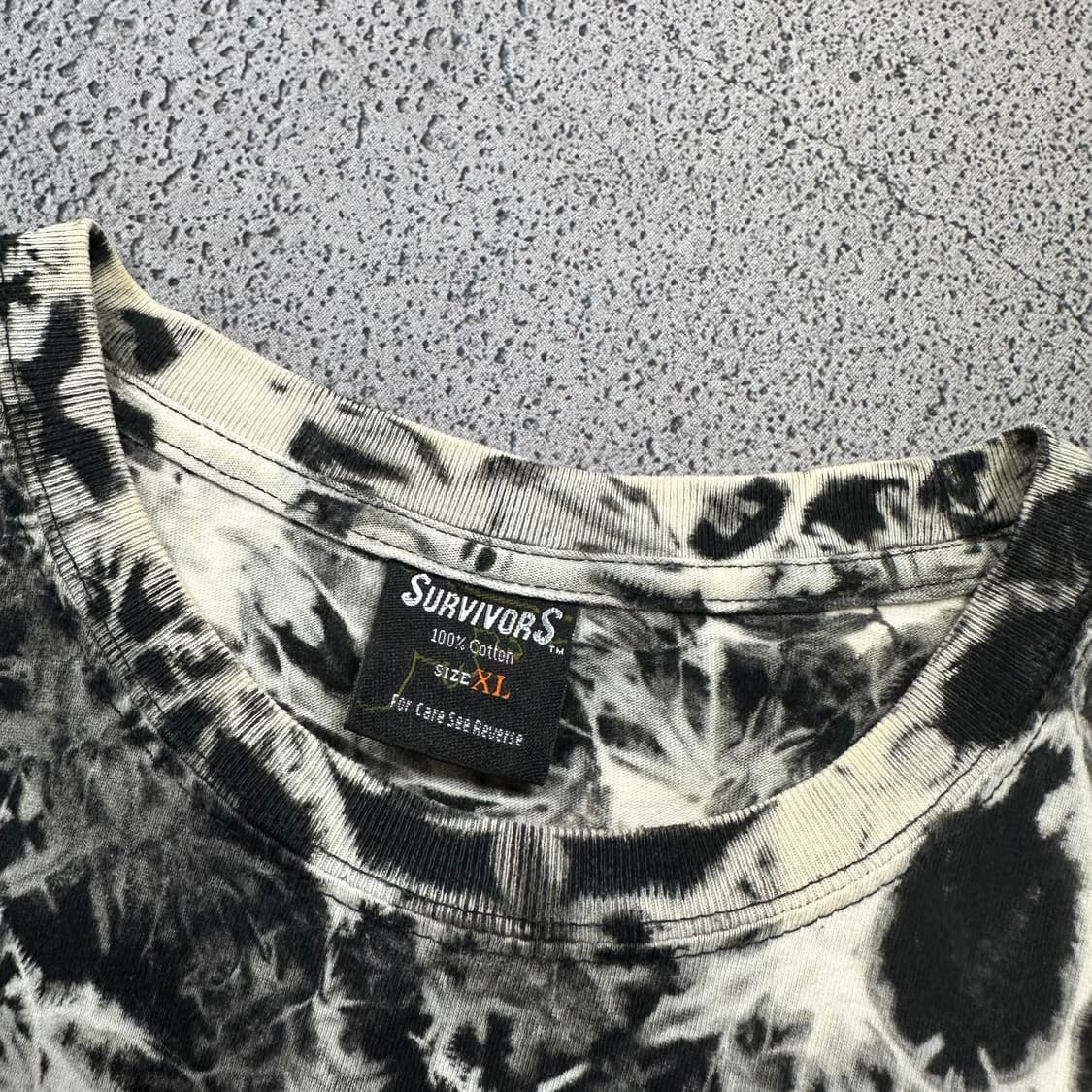 ✨ (바배) 빈티지 서바이벌 카모 스나이퍼 해골 타이다이 반팔티 상품이미지5