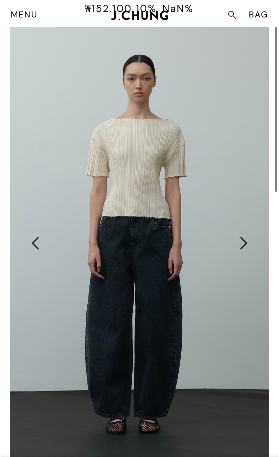 J Chung 커브드 블랙진 S - 르메르 르셉템버 아모멘토 상품이미지1