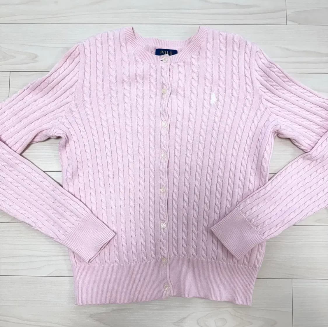 폴로랄프로렌 코튼 가디건 핑크 상품이미지1