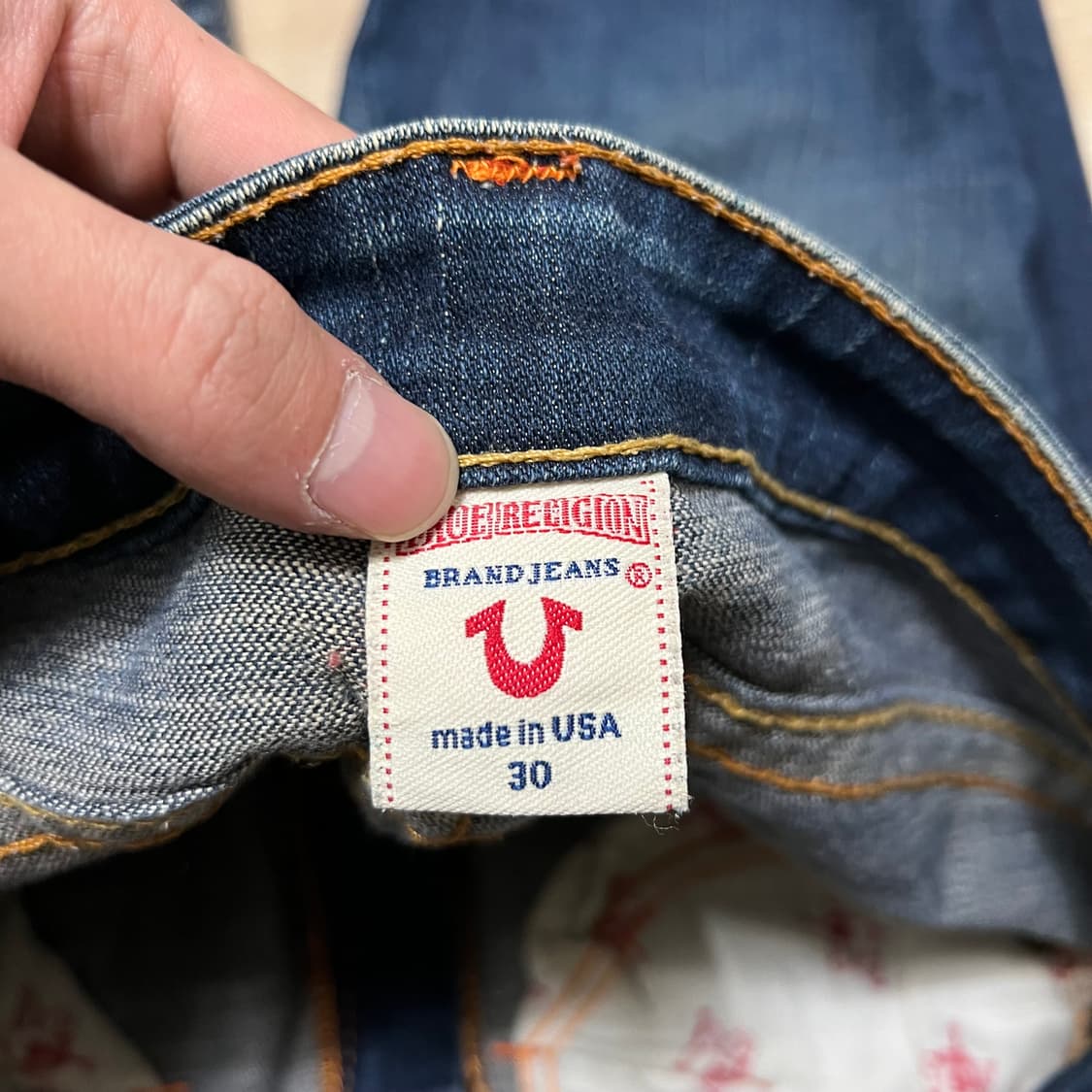 트루릴리전 여성 유스티치 부츠컷 워싱 데님 청바지 [진청] 30 상품이미지6