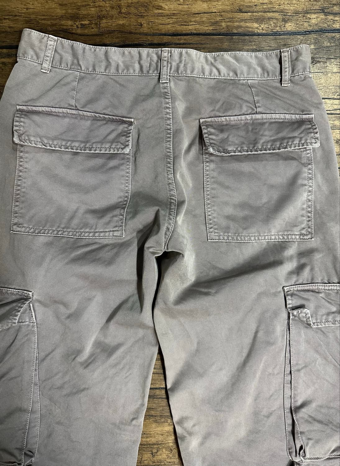 자라 ZARA Y2K 와이드 플레어 카고팬츠 토프 브라운 31 상품이미지8