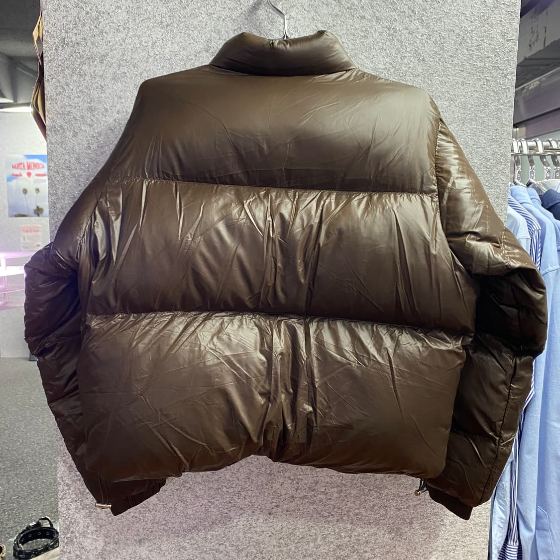 무드 인사이드 스트링 브라운 다운 숏패딩 B3825 상품이미지4