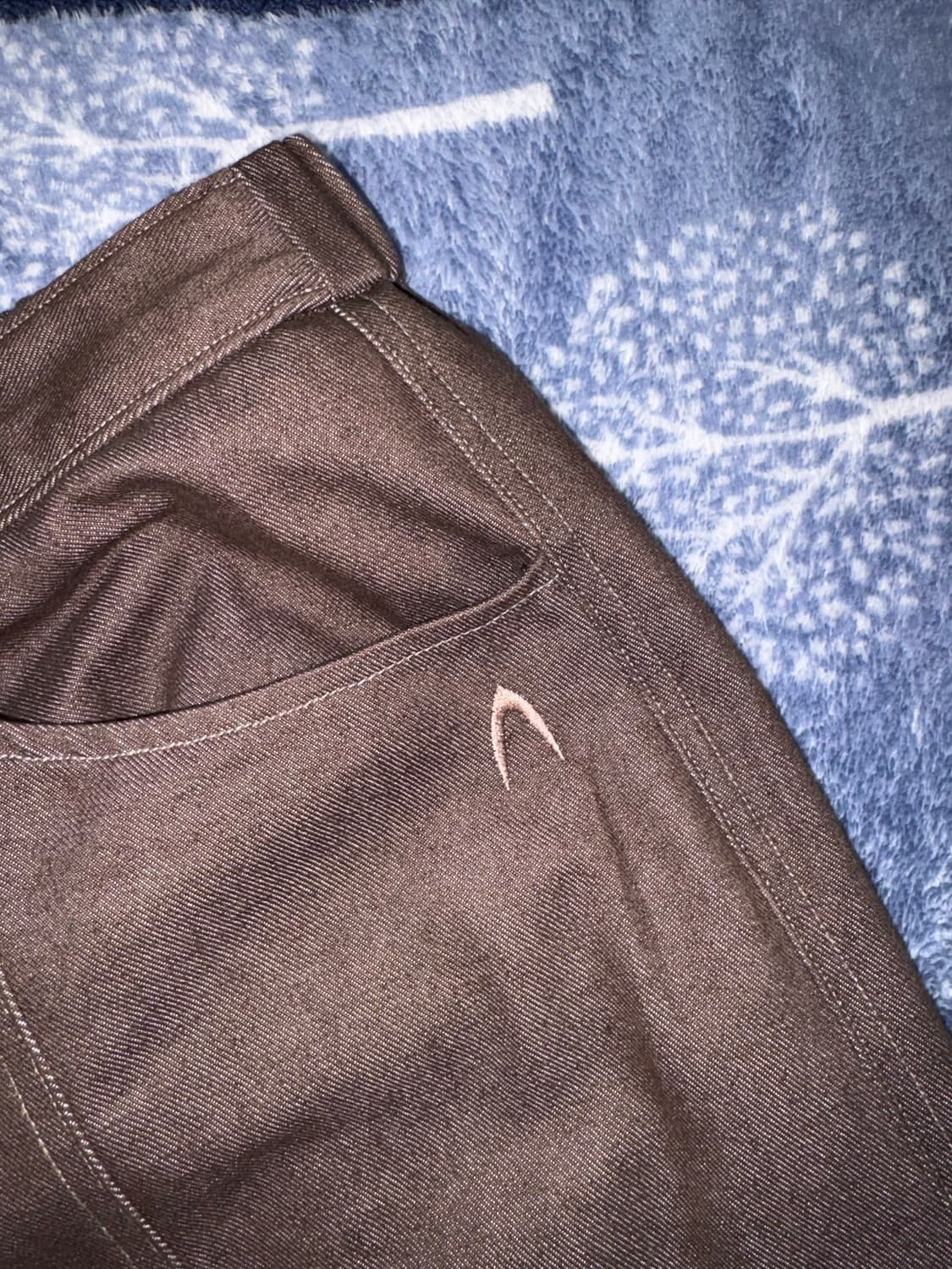 아캄 데님 턱 팬츠 브라운 상품이미지4