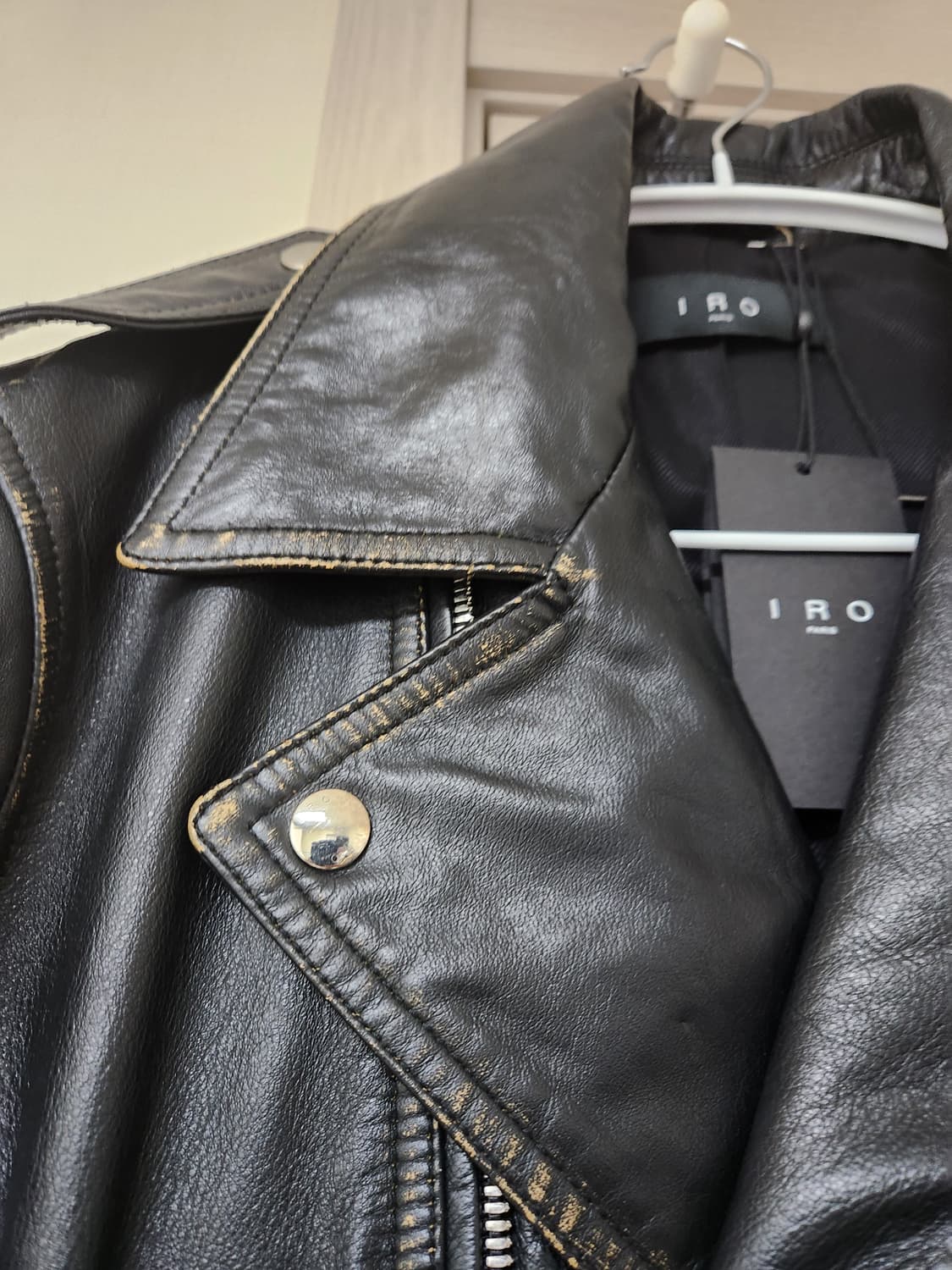 IRO 이로 빈티지워싱 바이커 레더 자켓 유일매물(수입제품) 상품이미지2