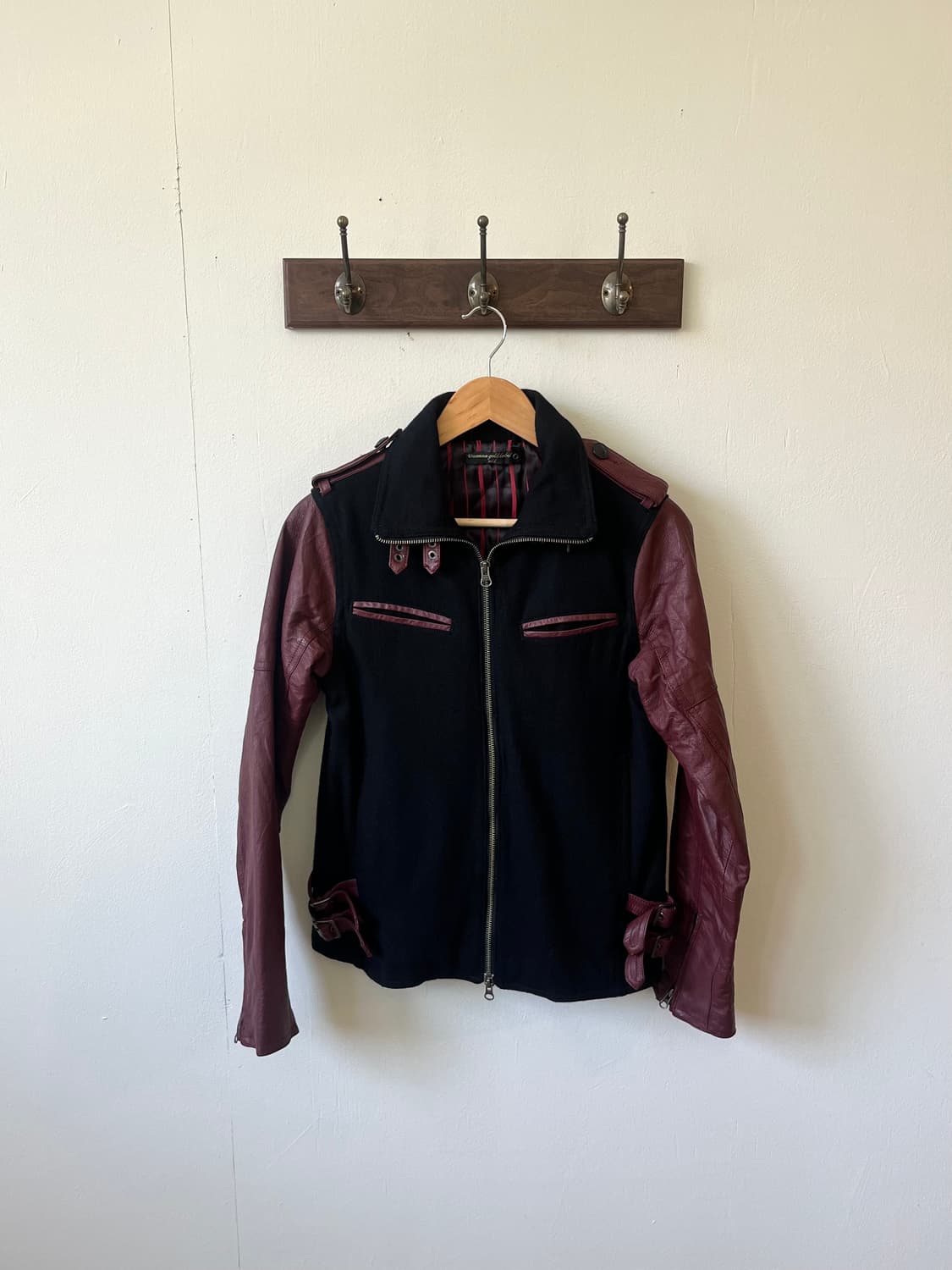 VANA Gold Label 울 & 레더 바이커 자켓 상품이미지2