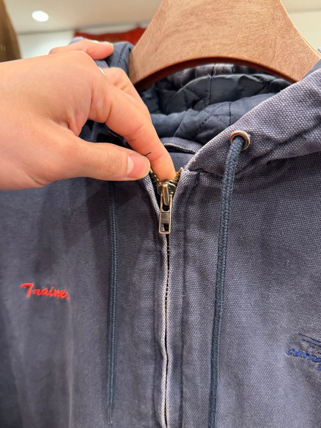 Corner Stone 빈티지 덕 액티브 페이딩 후드 워크 자켓 상품이미지3