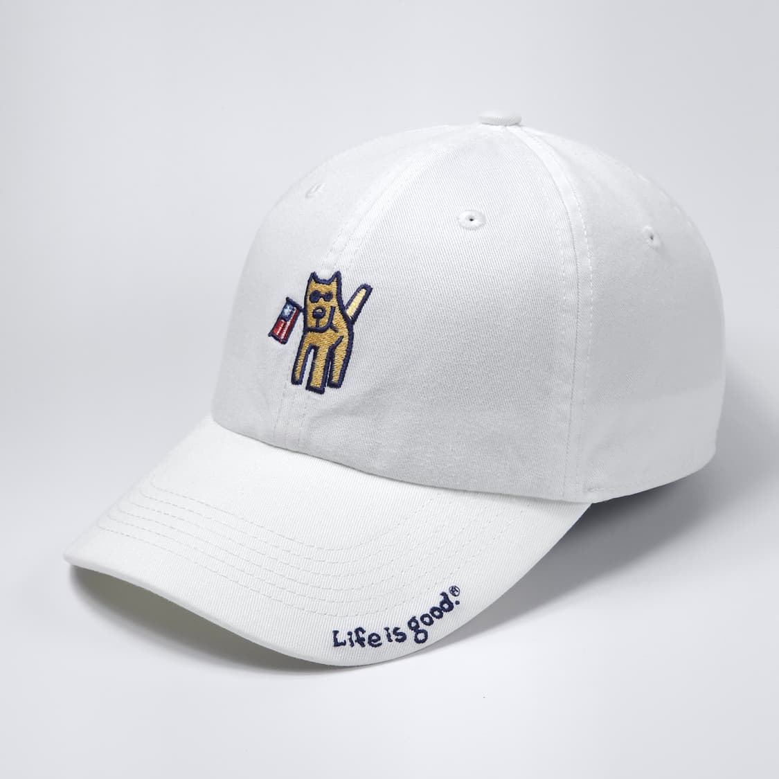 라이프이즈굿 화이트 아메리칸 빈티지 볼캡 모자 상품이미지2