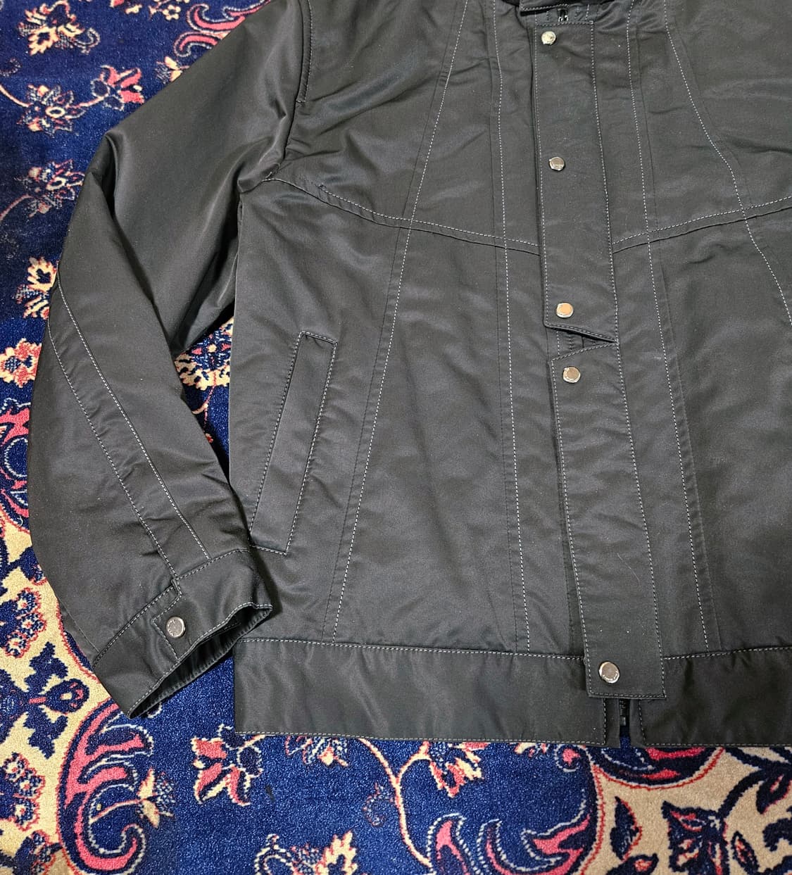 솔리드옴므 센터 절개 나일론 집업 자켓 52size 상품이미지4