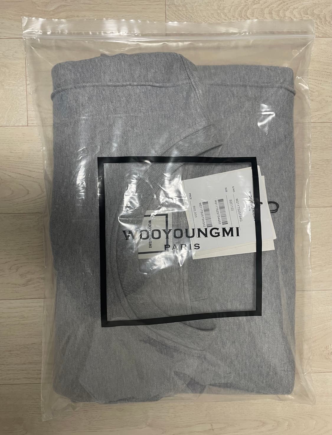 52사이즈, 우영미 턴업 백로고 나염 맨투맨 그레이 상품이미지10