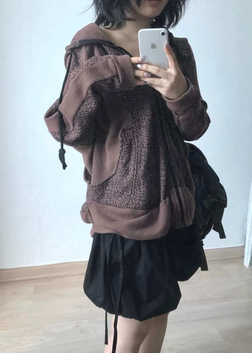 빈티지 호피 후드집업 상품이미지3