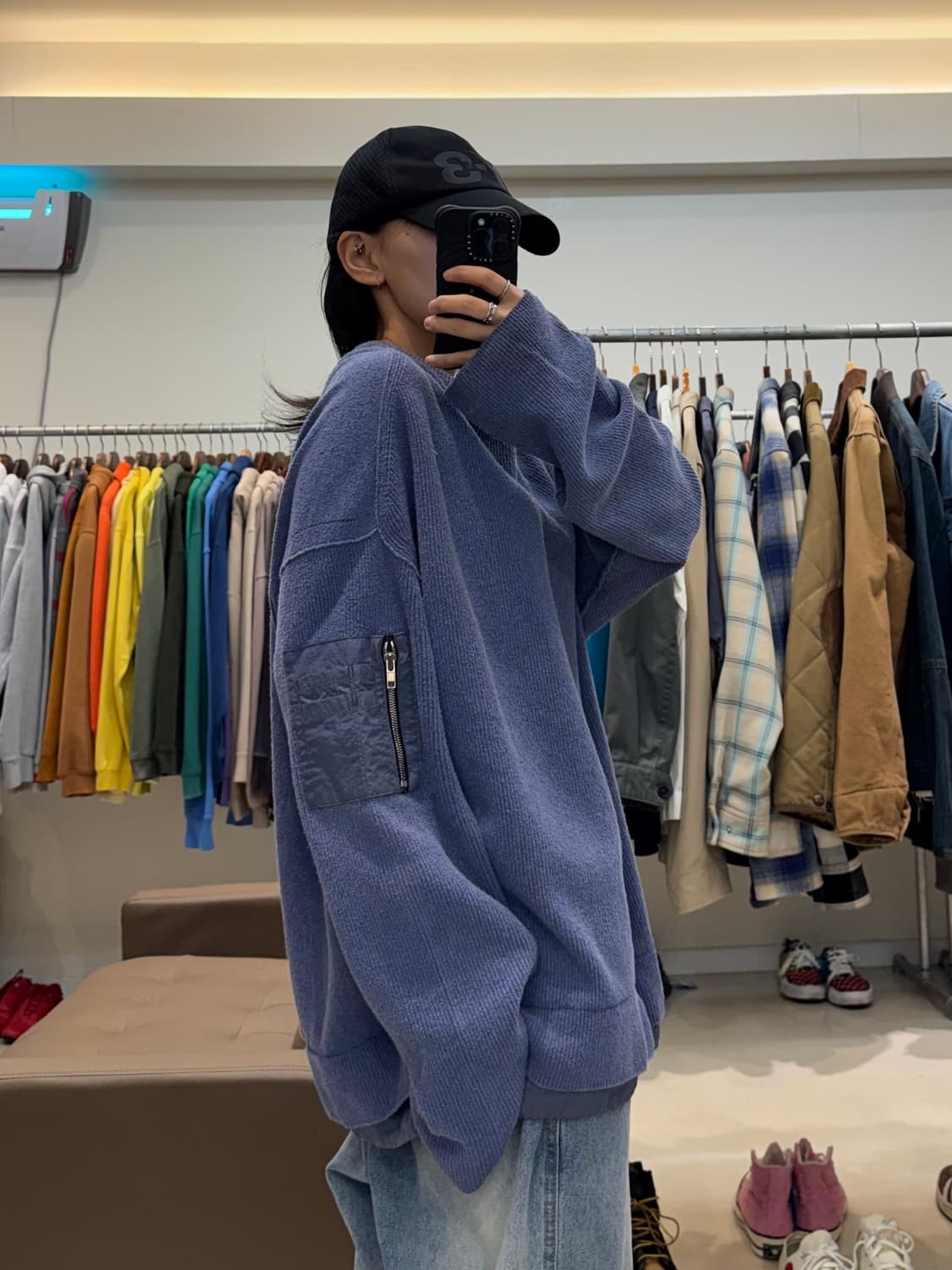 준지 JC3151P51S 나일론 배색 포켓 디테일 니트 상품이미지6