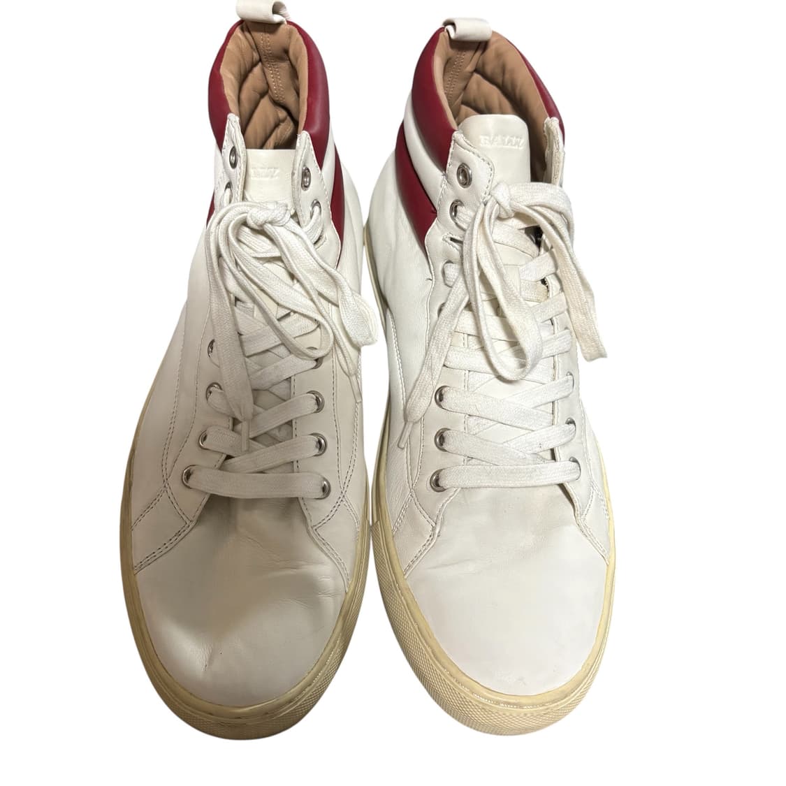 bally 발리 화이트 레더 하이탑 스니커즈 11 280-290 부츠 상품이미지3