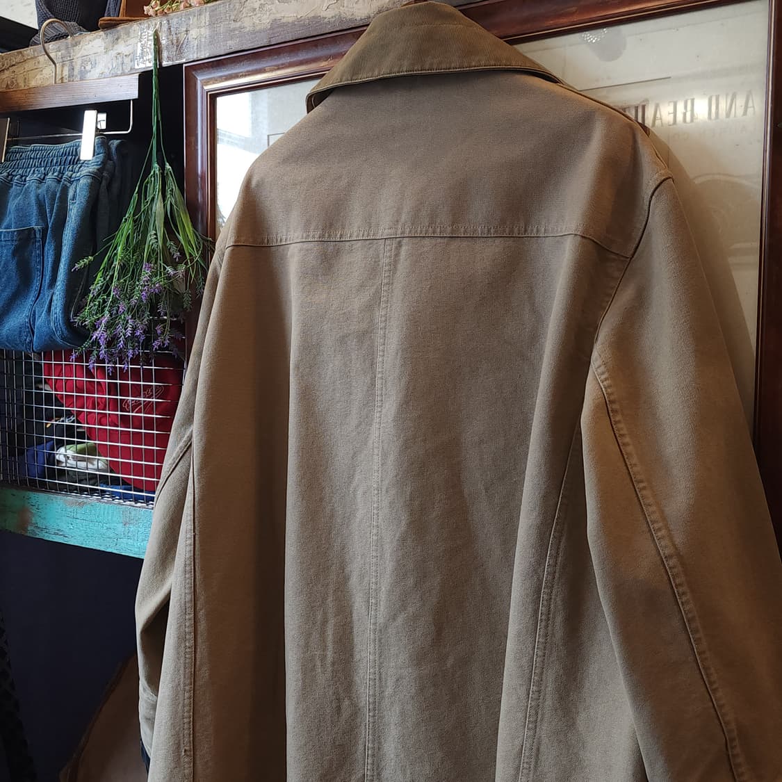 90s 폴로 랄프로렌 파이어맨 자켓 코트 캔버스 레더 오버핏 100 상품이미지10