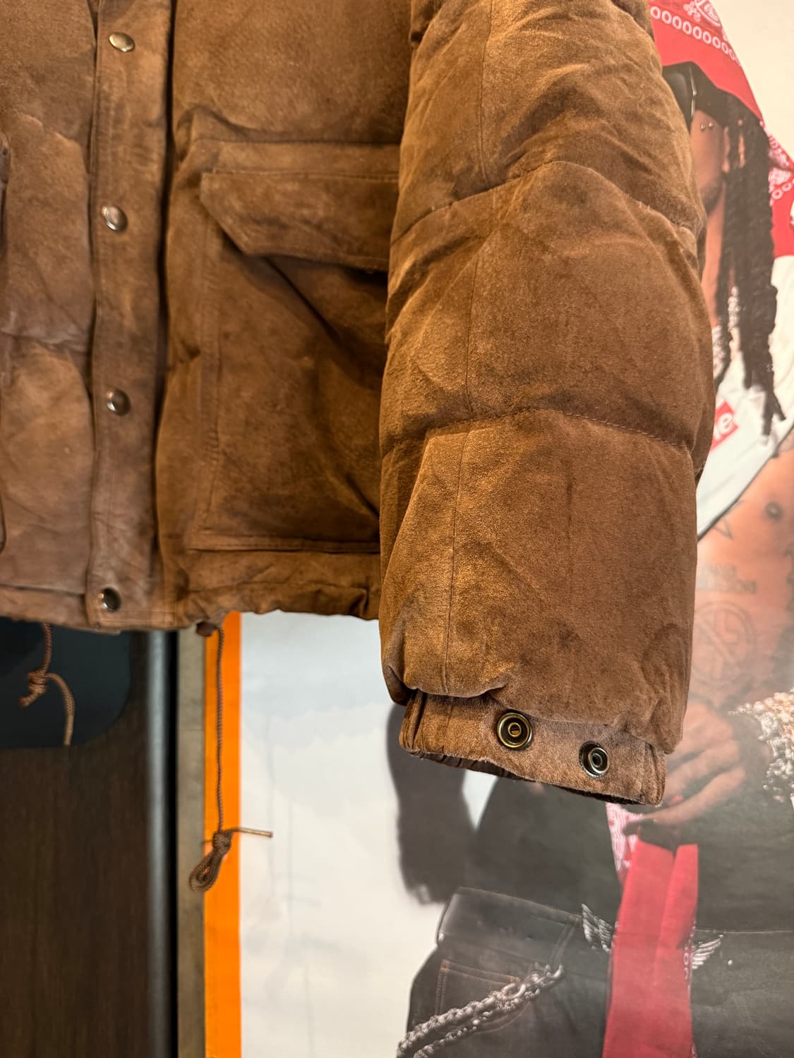 빈티지 스웨이드 패딩 점퍼 L(XL) 상품이미지5