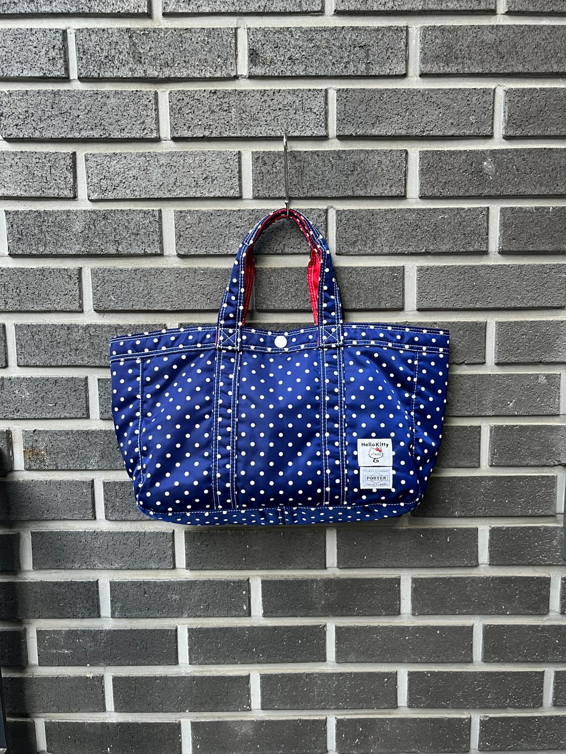 Porter x Hello kitty 포터x헬로키티 도트 토트백 블루 상품이미지1