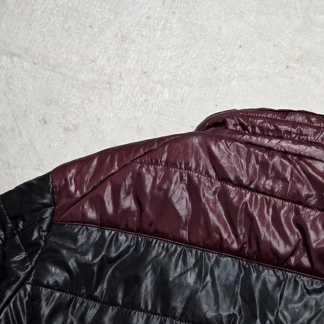GET USED 퍼플 블래 배색 경량패딩 상품이미지5