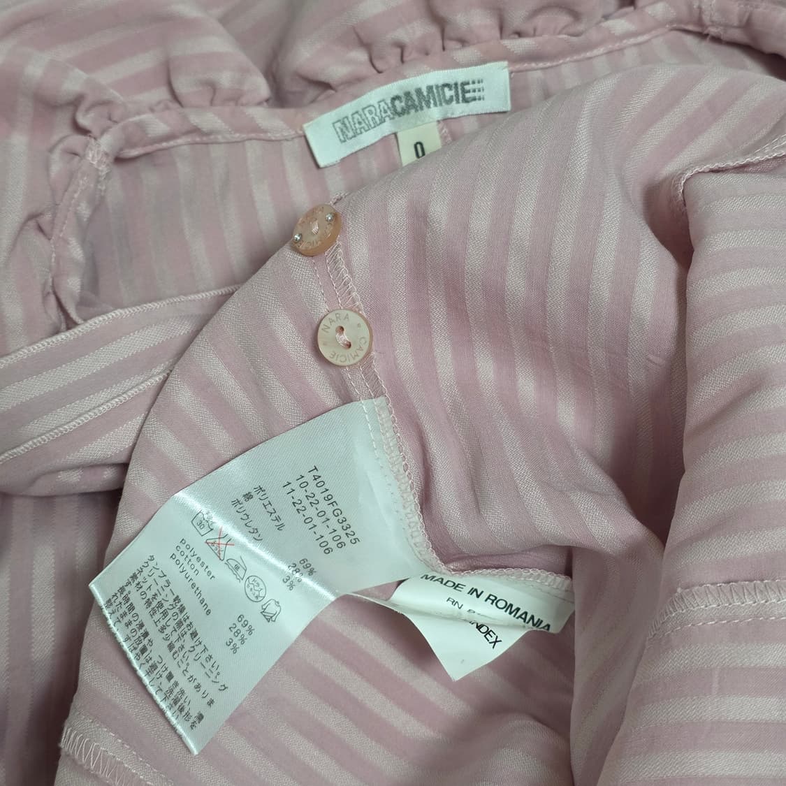 naracamicie 나라카미체)일본유럽빈티지 나나깔 긱시크 핑크셔링셔츠 상품이미지5