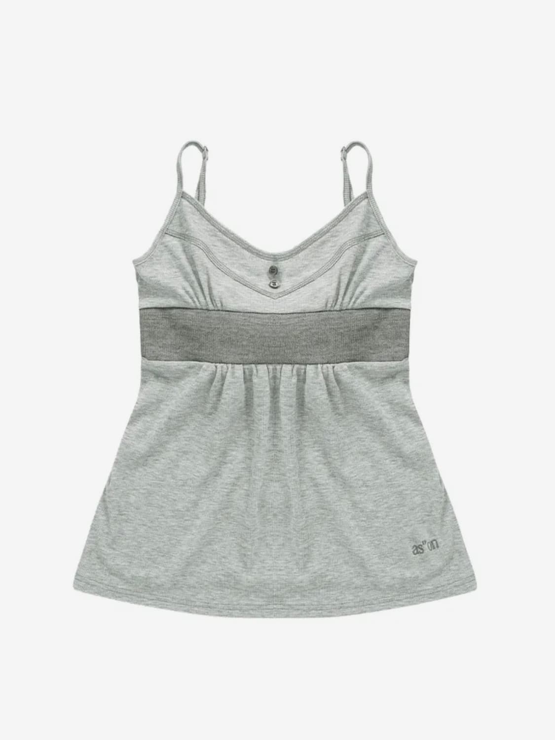 애즈온 백 리본 슬리브리스 그레이 상품이미지1