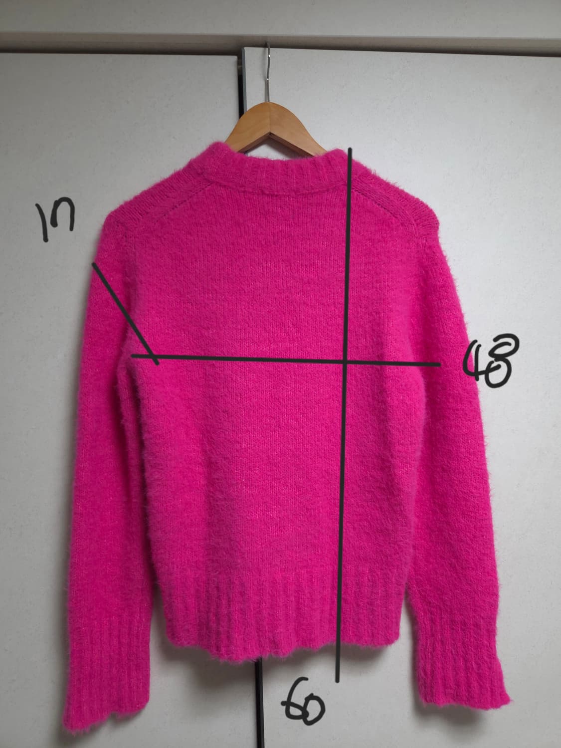 새상품) 마시모두띠 마젠타 핫핑크 울 니트 상품이미지5