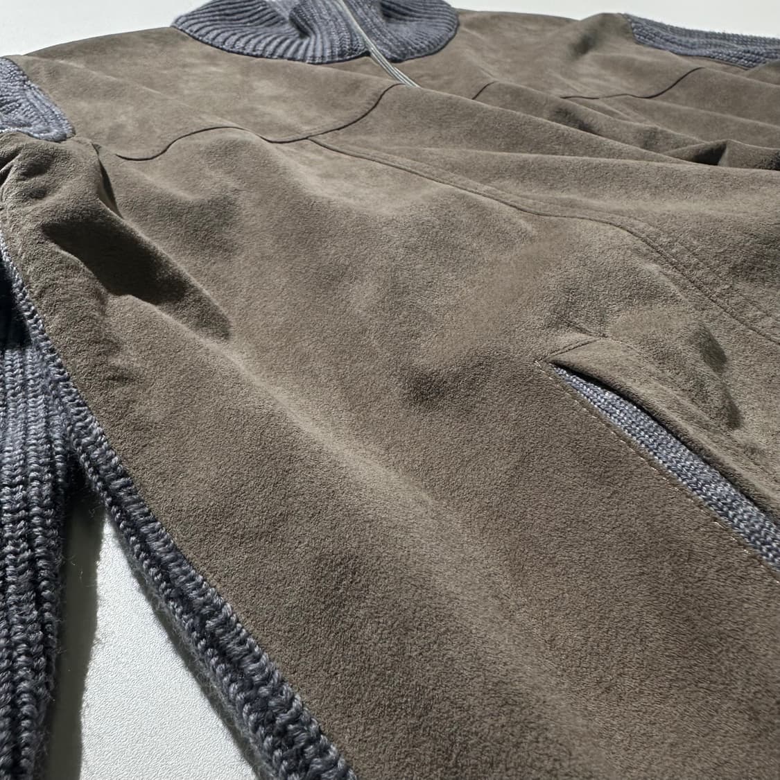 PINI 울 배색 니트 집업 가디건 상품이미지9