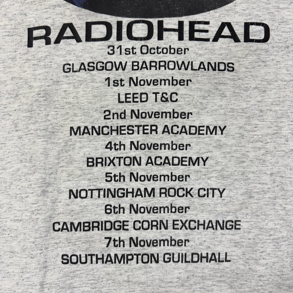 빈티지 90s 라디오헤드 Radiohead UK Tour 티셔츠 상품이미지7